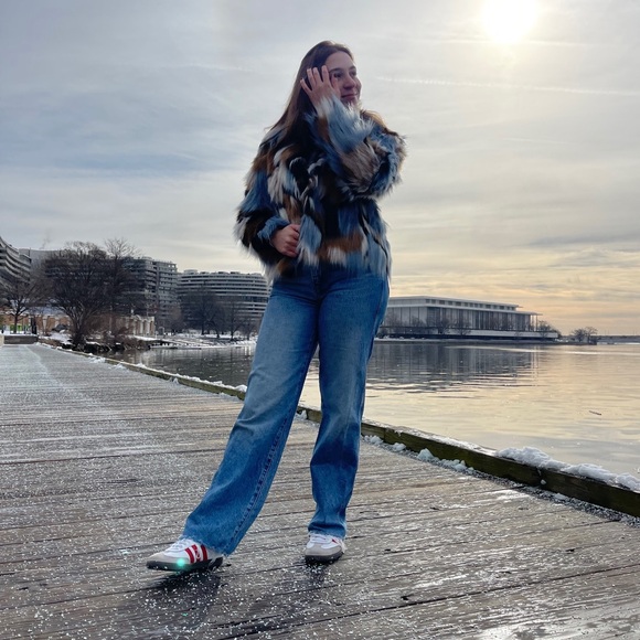 Adrienne Landau Faux Fur Collared Jacket - Picture 4 of 12